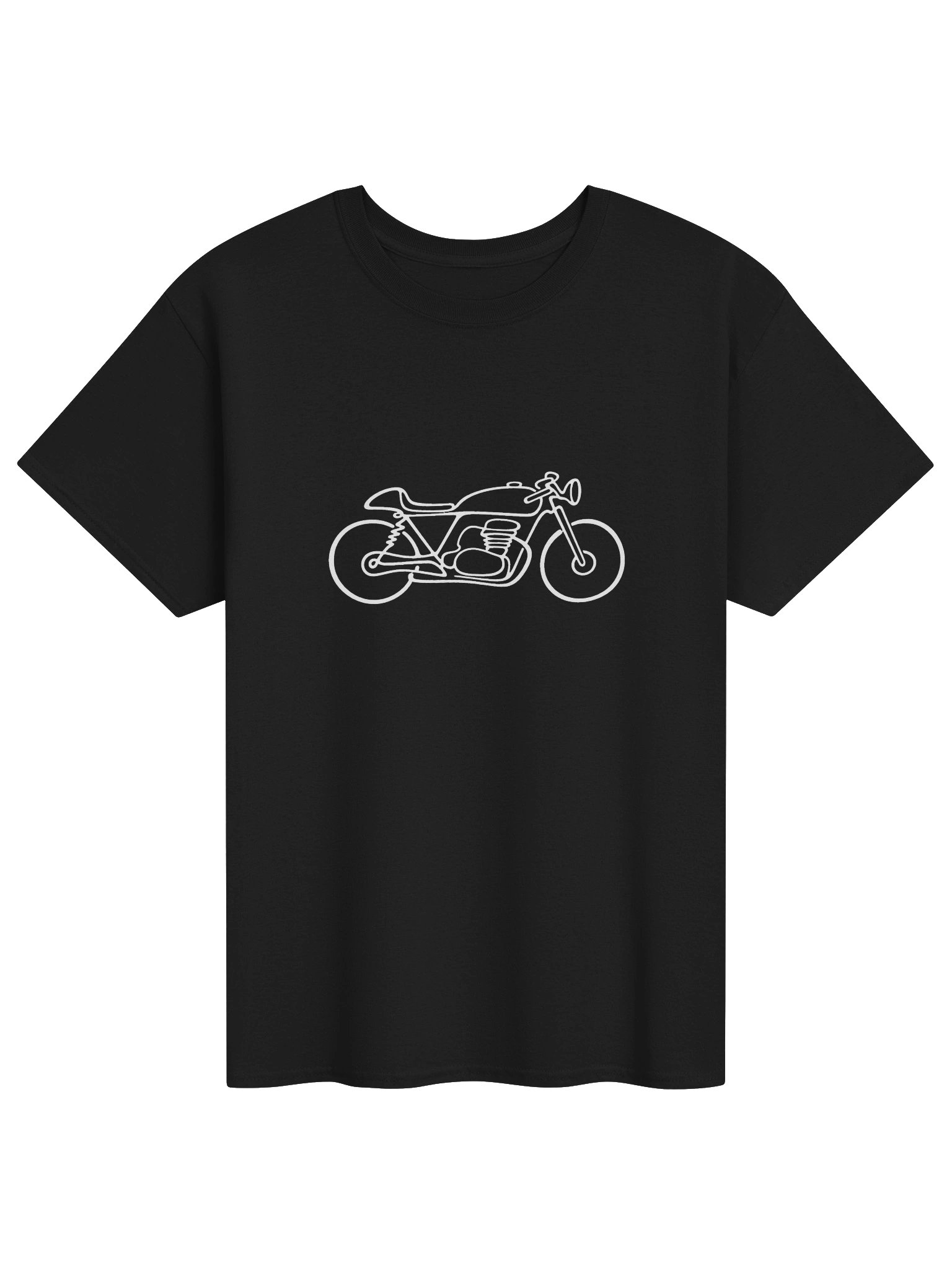 Minimalist Classic Motorcycle Line Art T-Shirt product image (1)