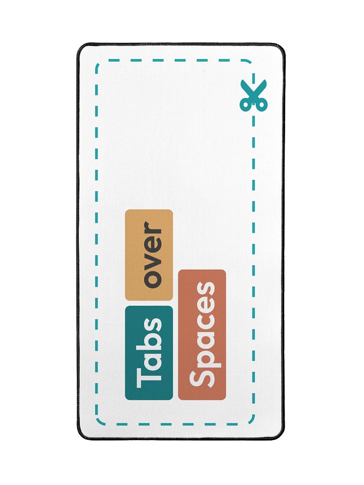 Tabs Over Spaces Desk Mat — 15.5 x 31.5 product image (2)