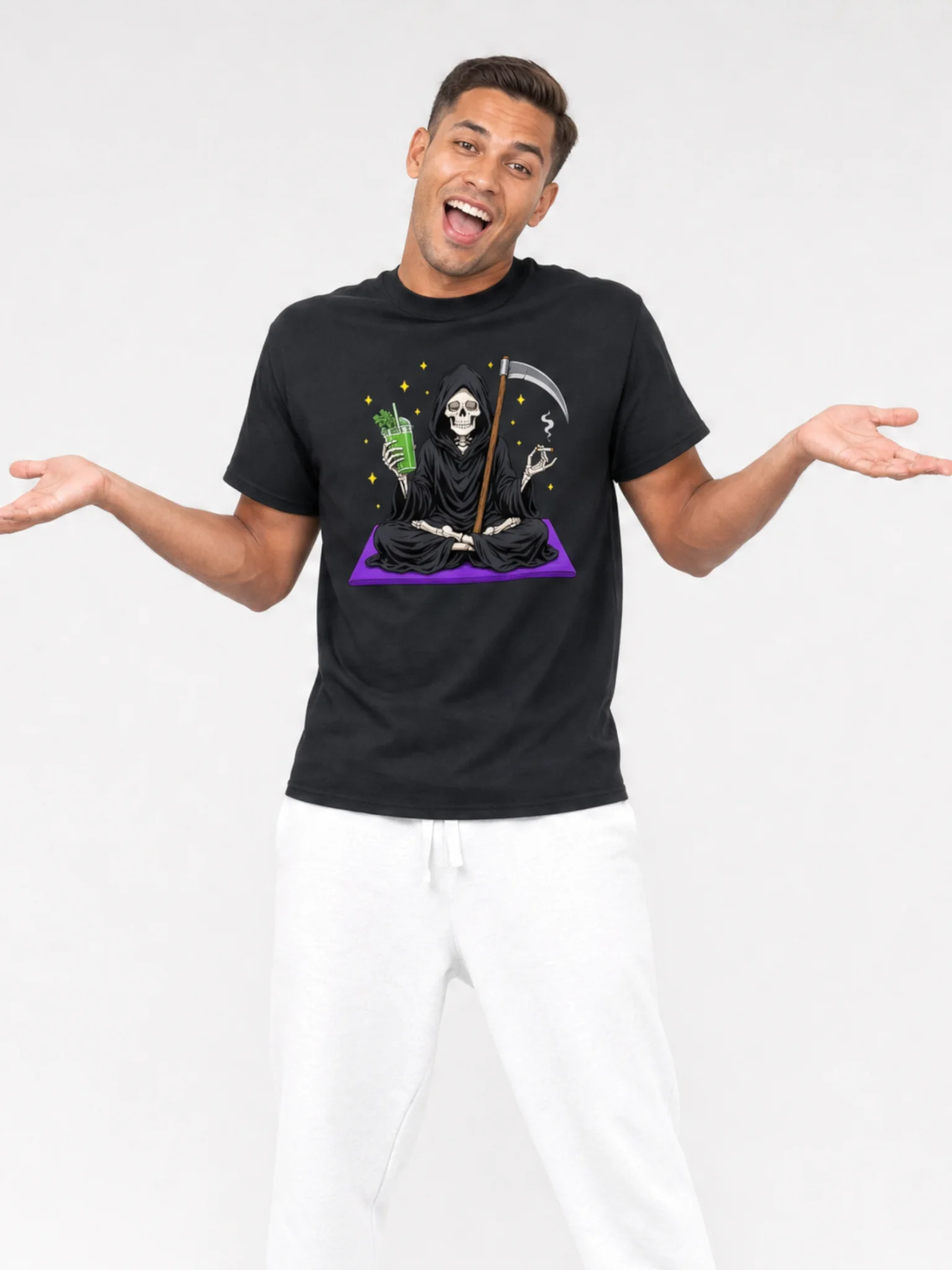 Grim Reaper Yogo Kale Break Graphic T-Shirt product image (1)