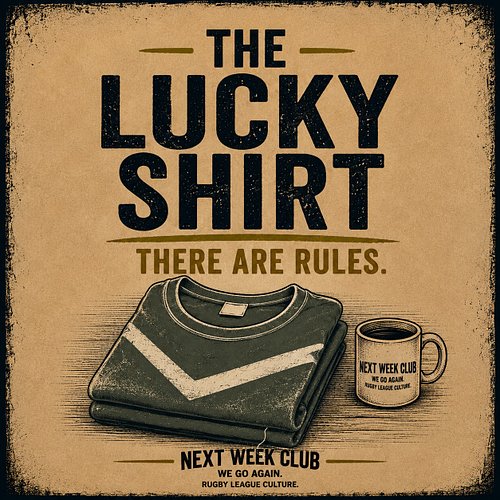 There are rules.

You wore it last week.
We won.

So obviously, it’s wearing again.

Don’t wash it. Don’t question it. Don’t ...