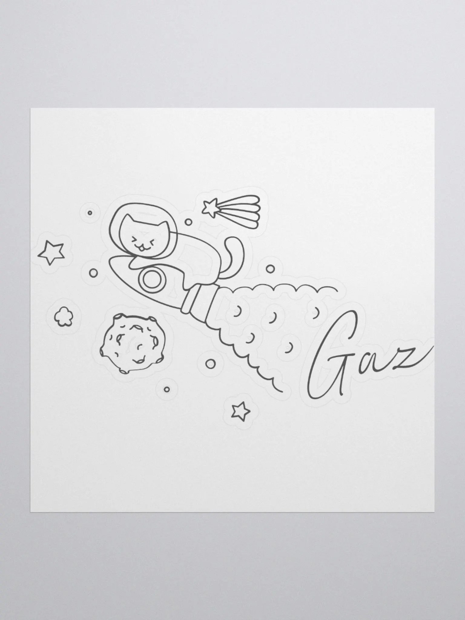 Space Rocket Gaz Sticker product image (1)