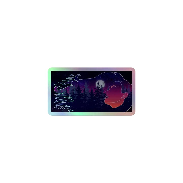Luminous Night Sky Holographic Sticker product image (2)