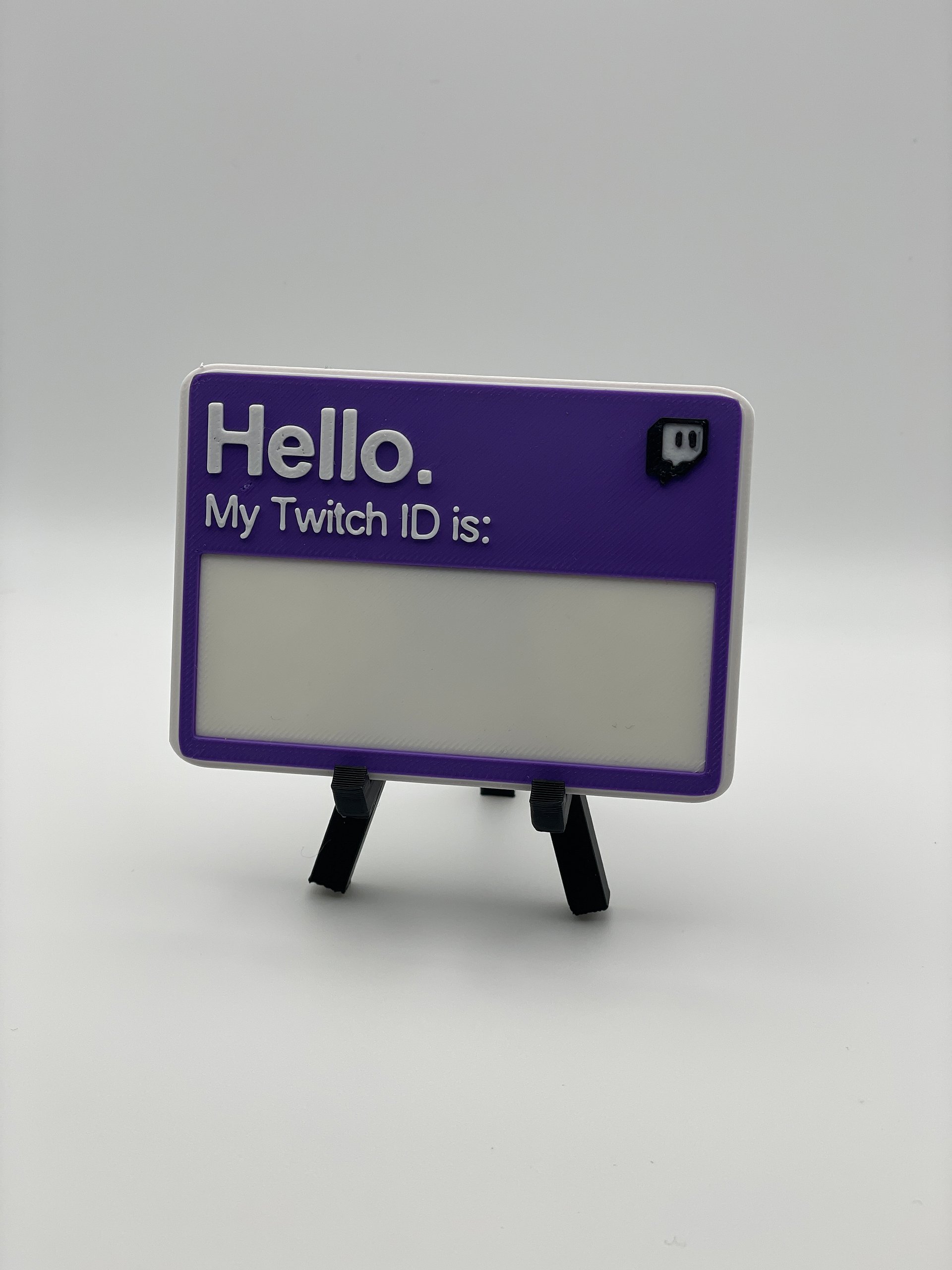 [Blank] 3D-Printed Creator Nametag product image (1)