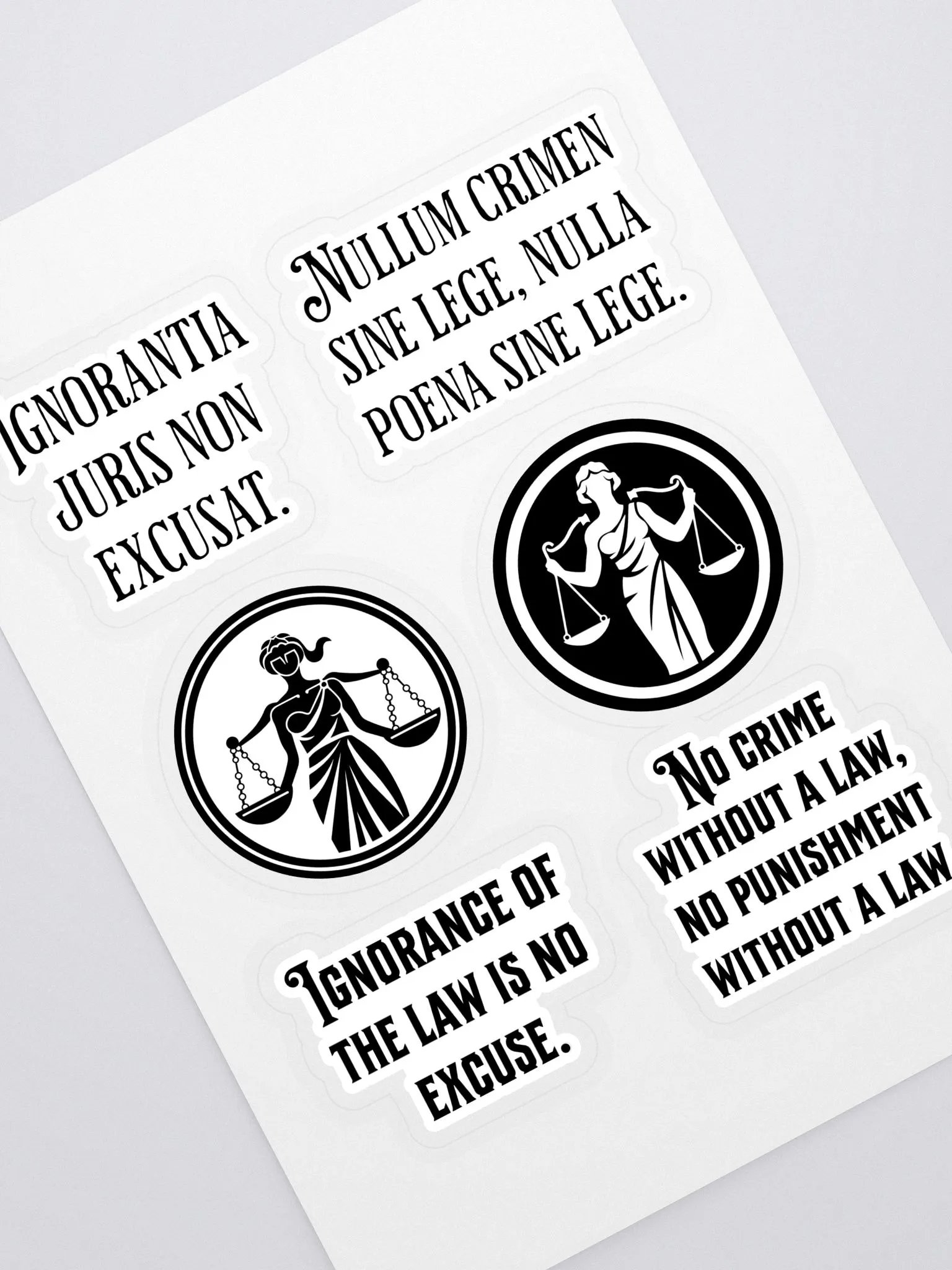 Latin Saying About Law Stickers product image (1)
