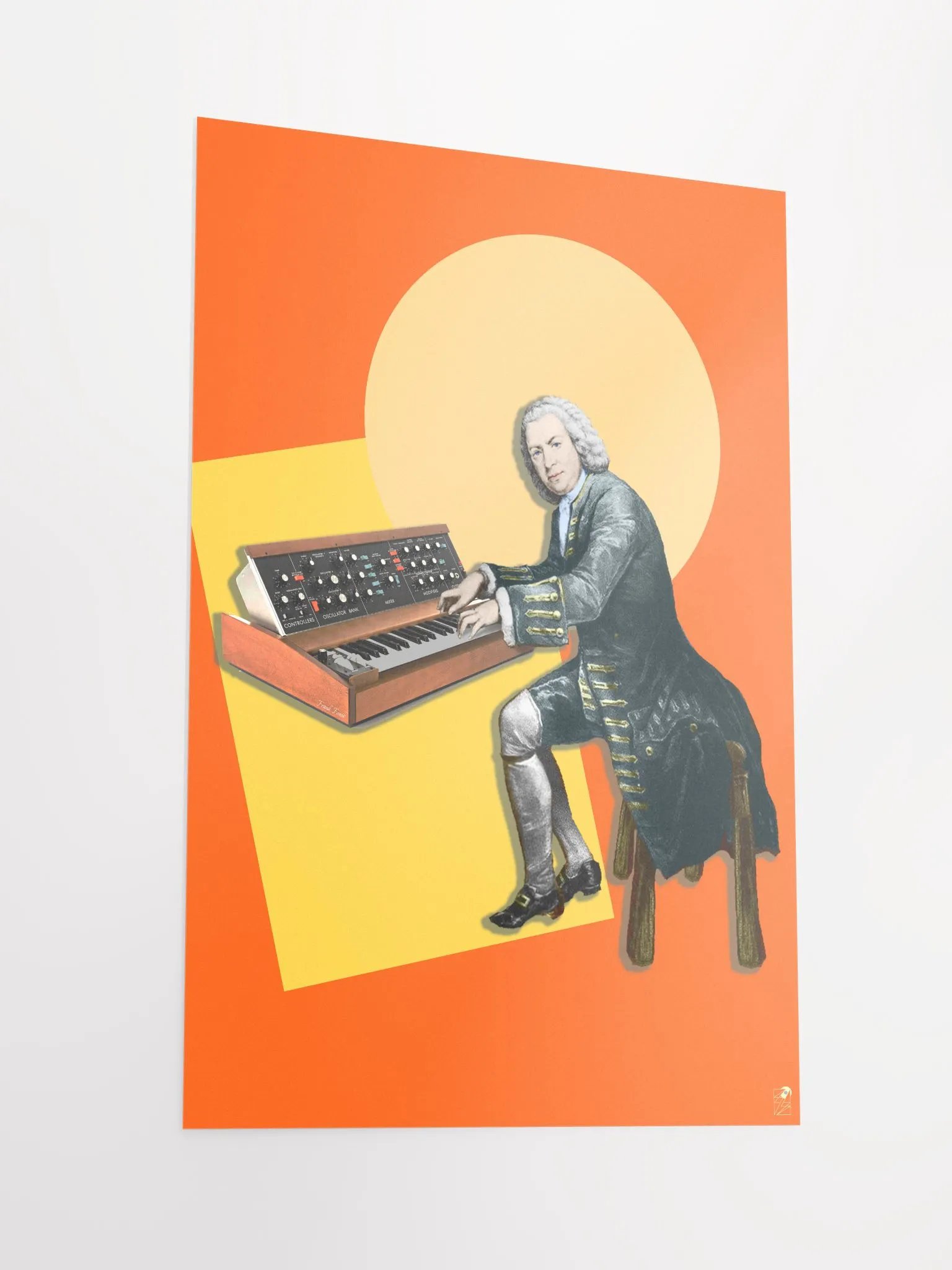 Prelude and Moogue by Frank Fonik, (Mini mOOg) Techno EDM Enhanced Matte Paper Poster product image (2)