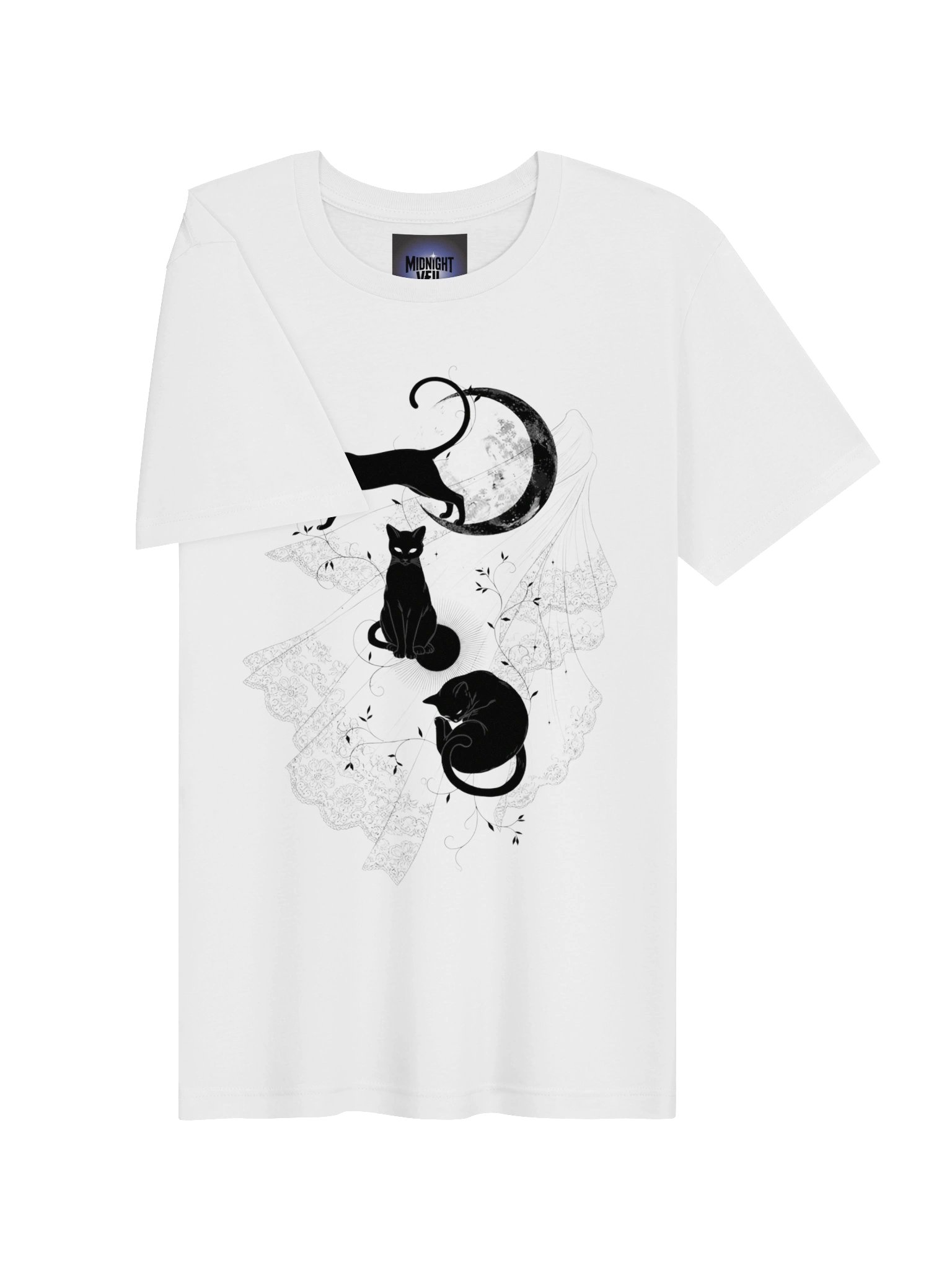Midnight Veil Moonlit Cats T-Shirt product image (30)