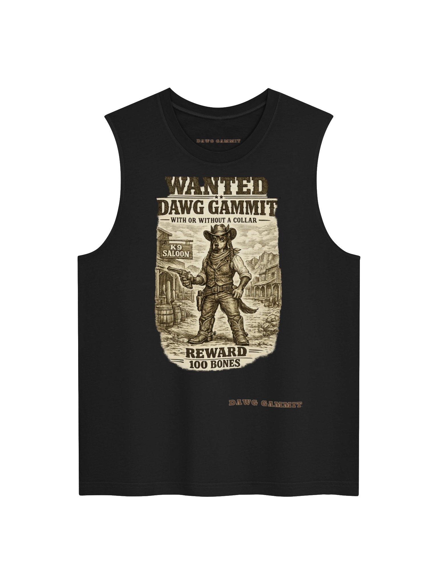 DAWG GAMMIT™ WANTED Female Doberman Muscle Tank product image (3)