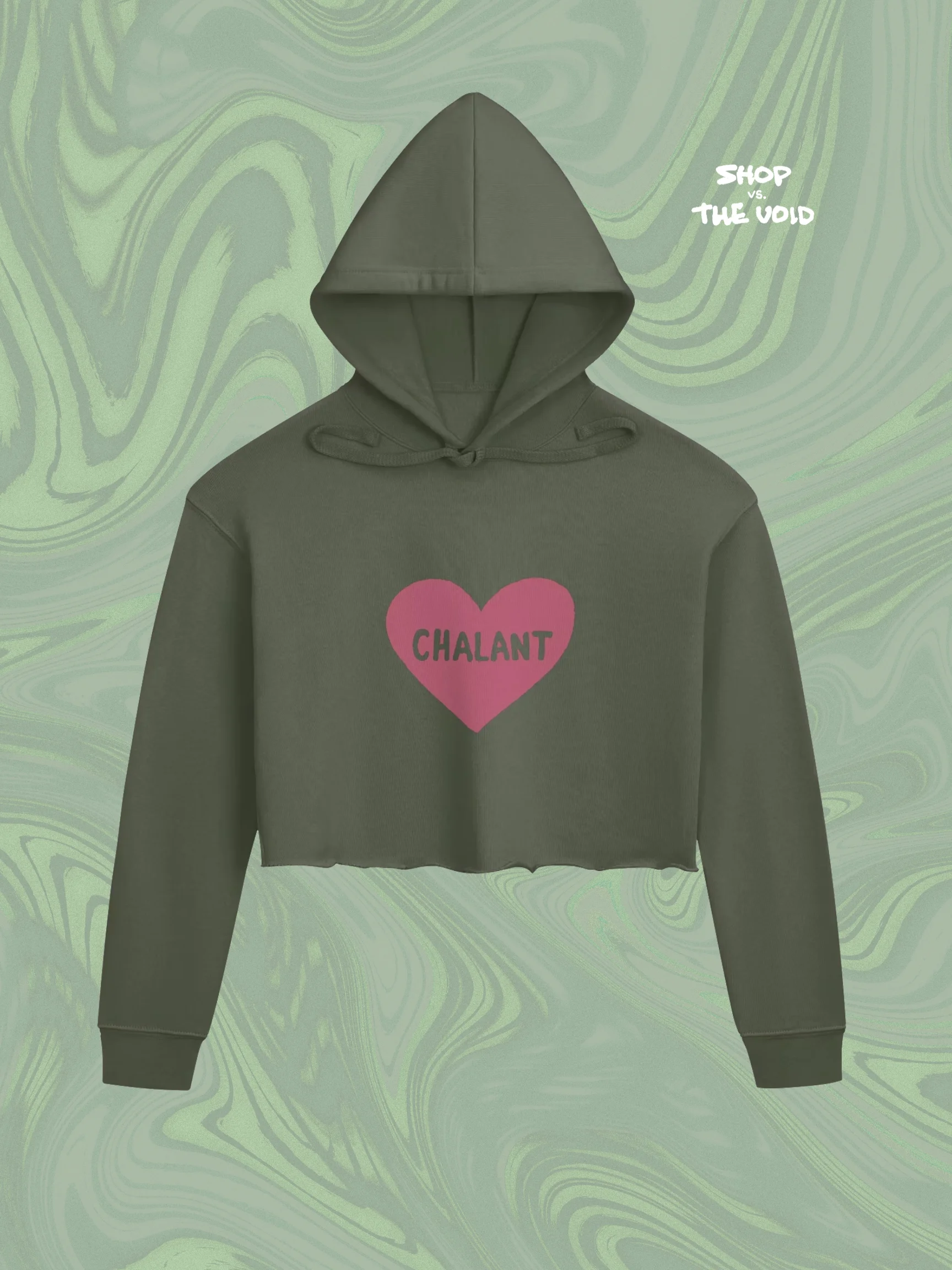 < CHALANT 3 variant #c15e77 cropped fleece hoodie product image (1)