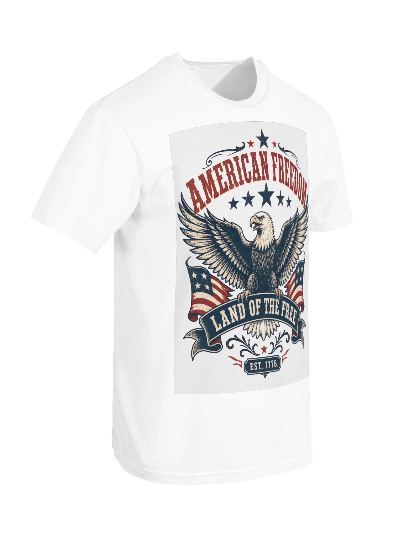 American Freedom – Land of the Free | Vintage Eagle USA T-Shirt product image (6)
