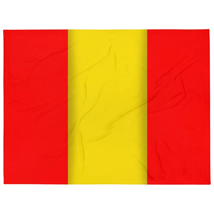 Red Yellow Red Flag Colored Throw Blanket product image (1)