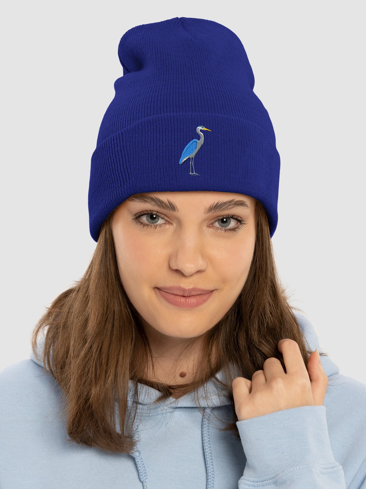 Great Blue Heron Embroidered Beanie | Heron Knit Hat | Wetland Wildlife Cap product image (23)