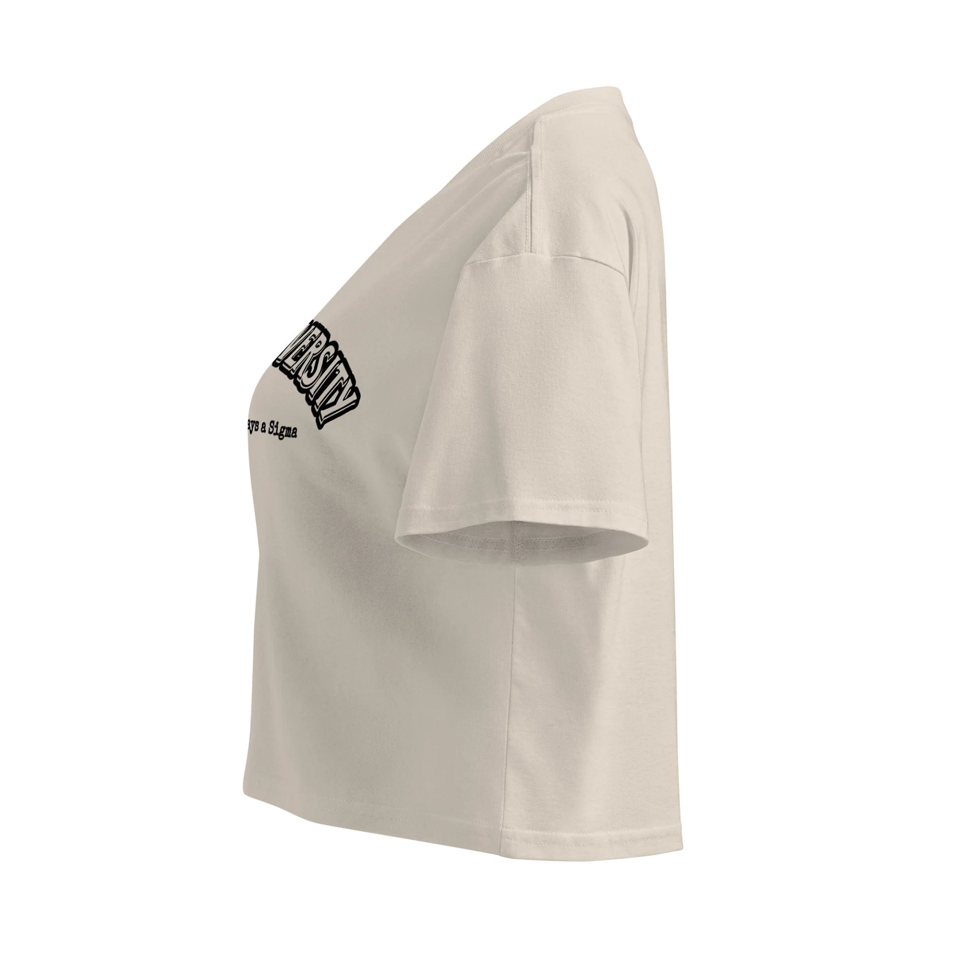 Sigma University Crop Top (Black Text) product image (23)