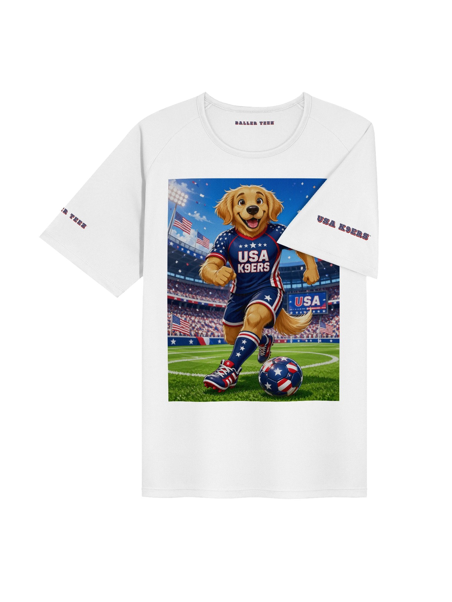 USA K9ERS Soccer Golden Retriever Unisex Sports Jersey product image (4)