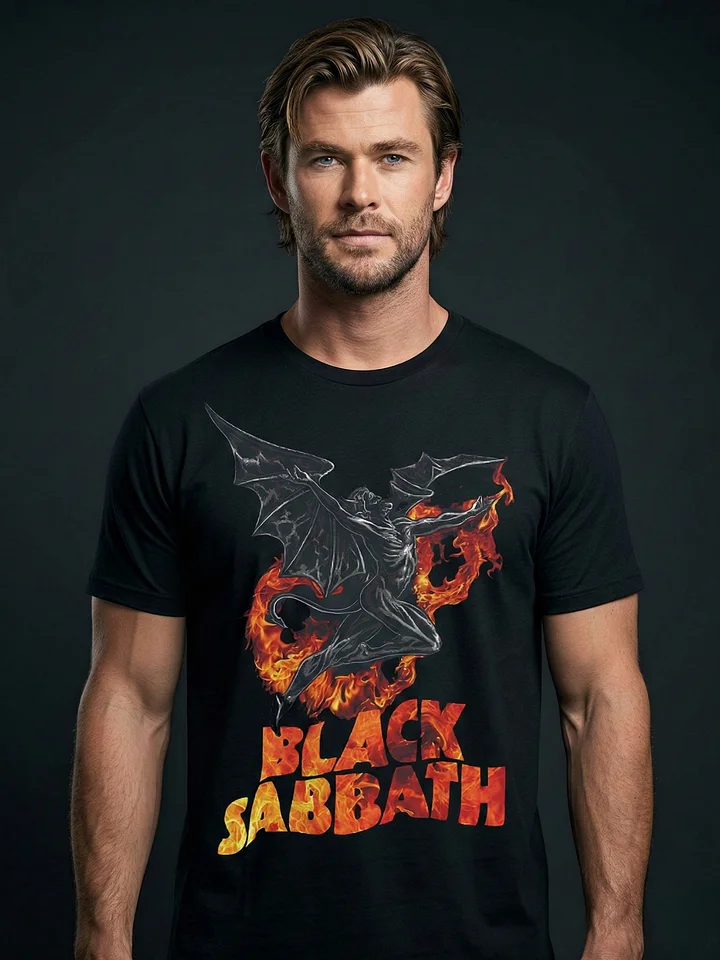 Black Sabbath Fire Demon T-Shirt | Paranoid Era Dark Art Graphic Tee | Ozzy Osbourne Tony Iommi Heavy Metal Collector Band Shirt product image (1)