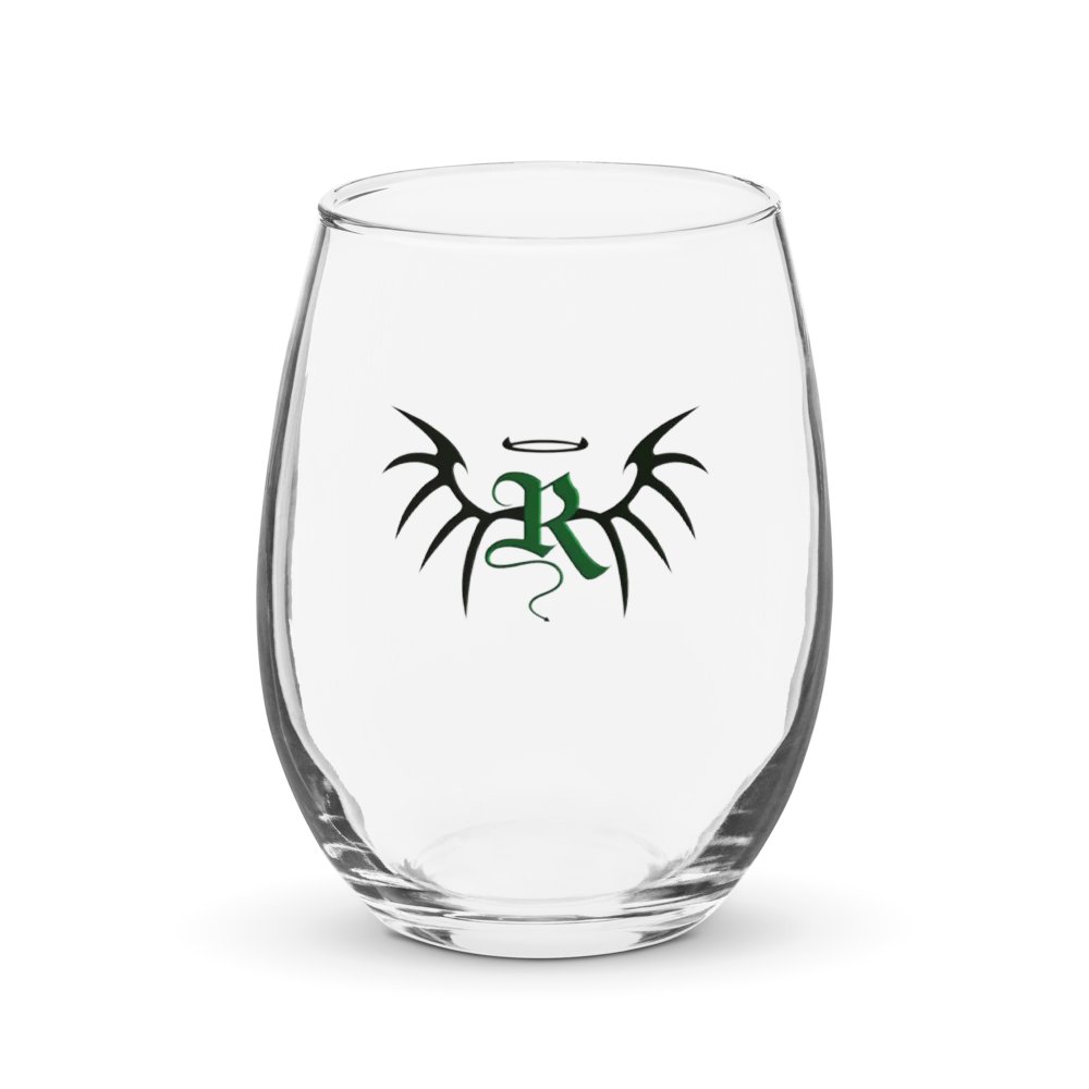 RafaZafar Logo Stemless Wineglass (green) product image (1)