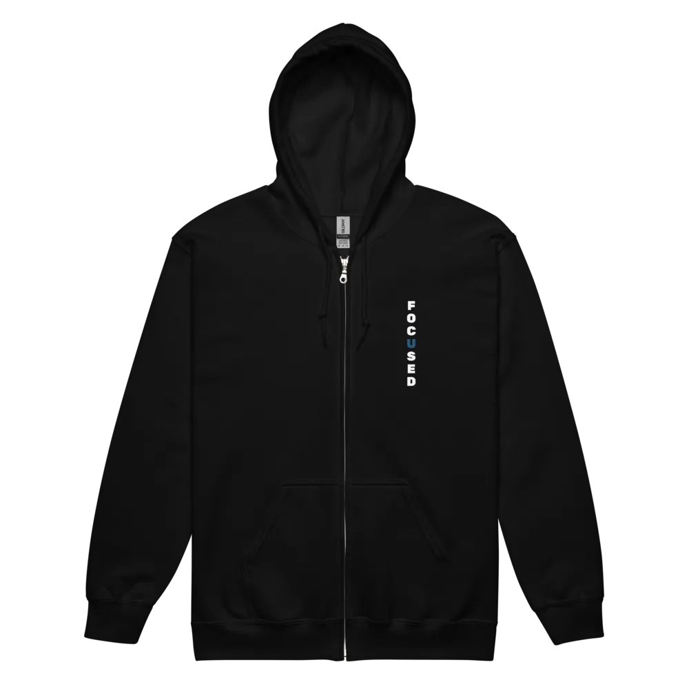 FOCUSED Zip Hoodie (Black) product image (2)