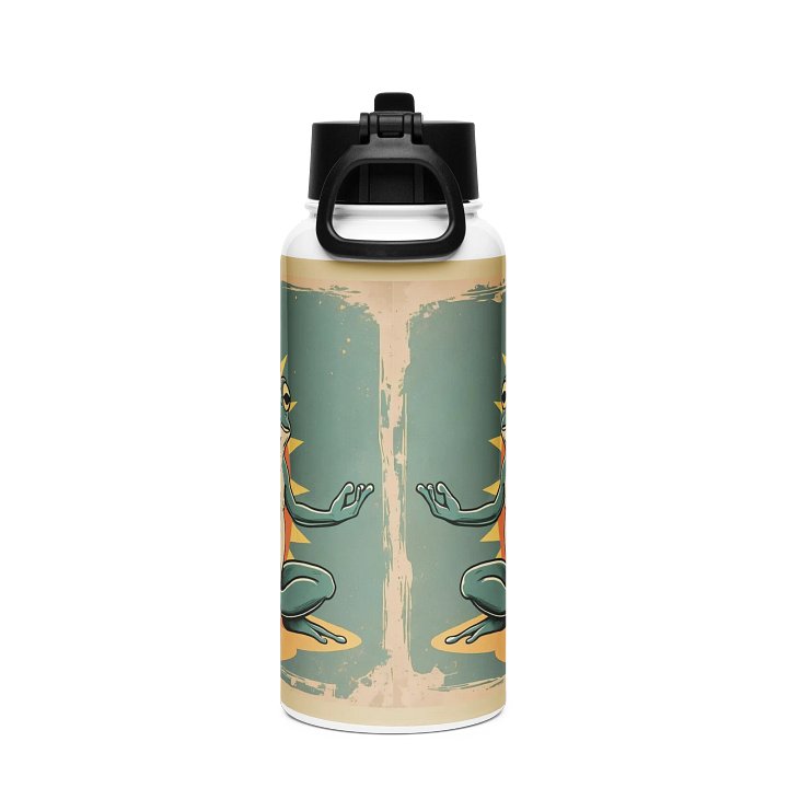 Meditating Frog Stainless Steel Water Bottle product image (2)