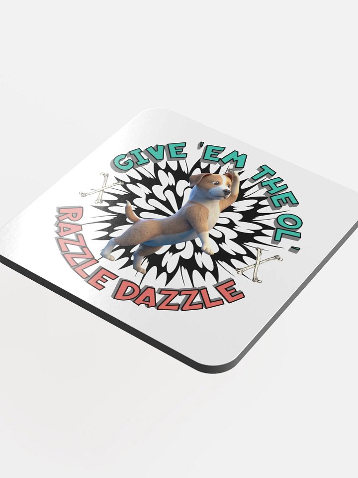 Razzle Dazzle Dog Dance Cork Coaster product image (1)