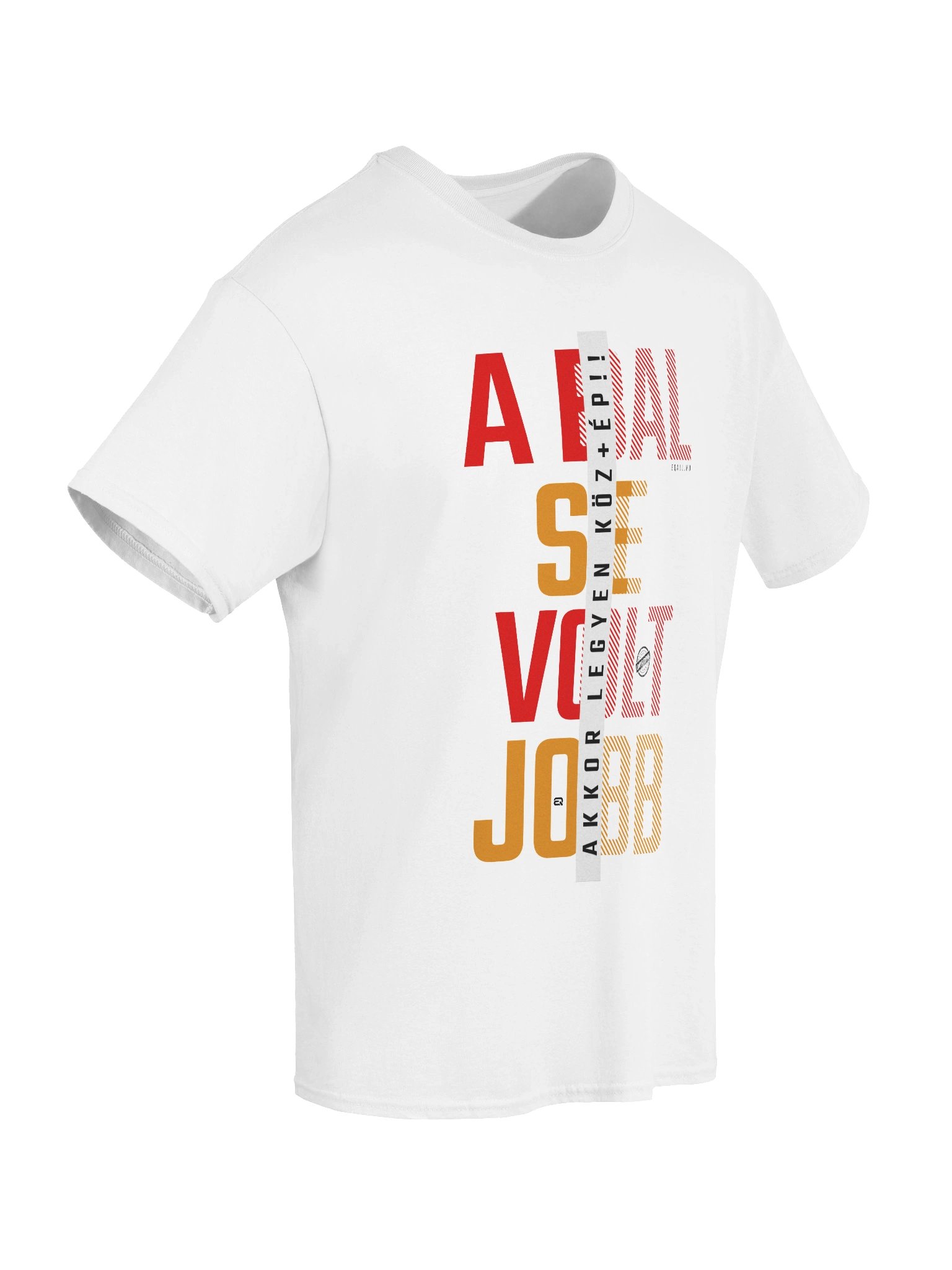 A bal se volt jobb, akkor legyen köz+ÉP! Unisex Pamut Gildan Dizájn_EQALL.hu® Originals_Piros / Fehér / Nari product image (7)