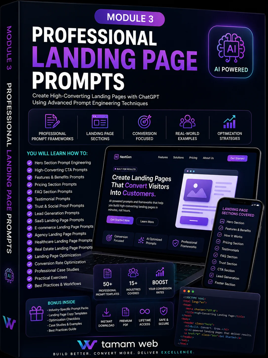 Module 3 – Professional Landing Page Prompts product image (1)