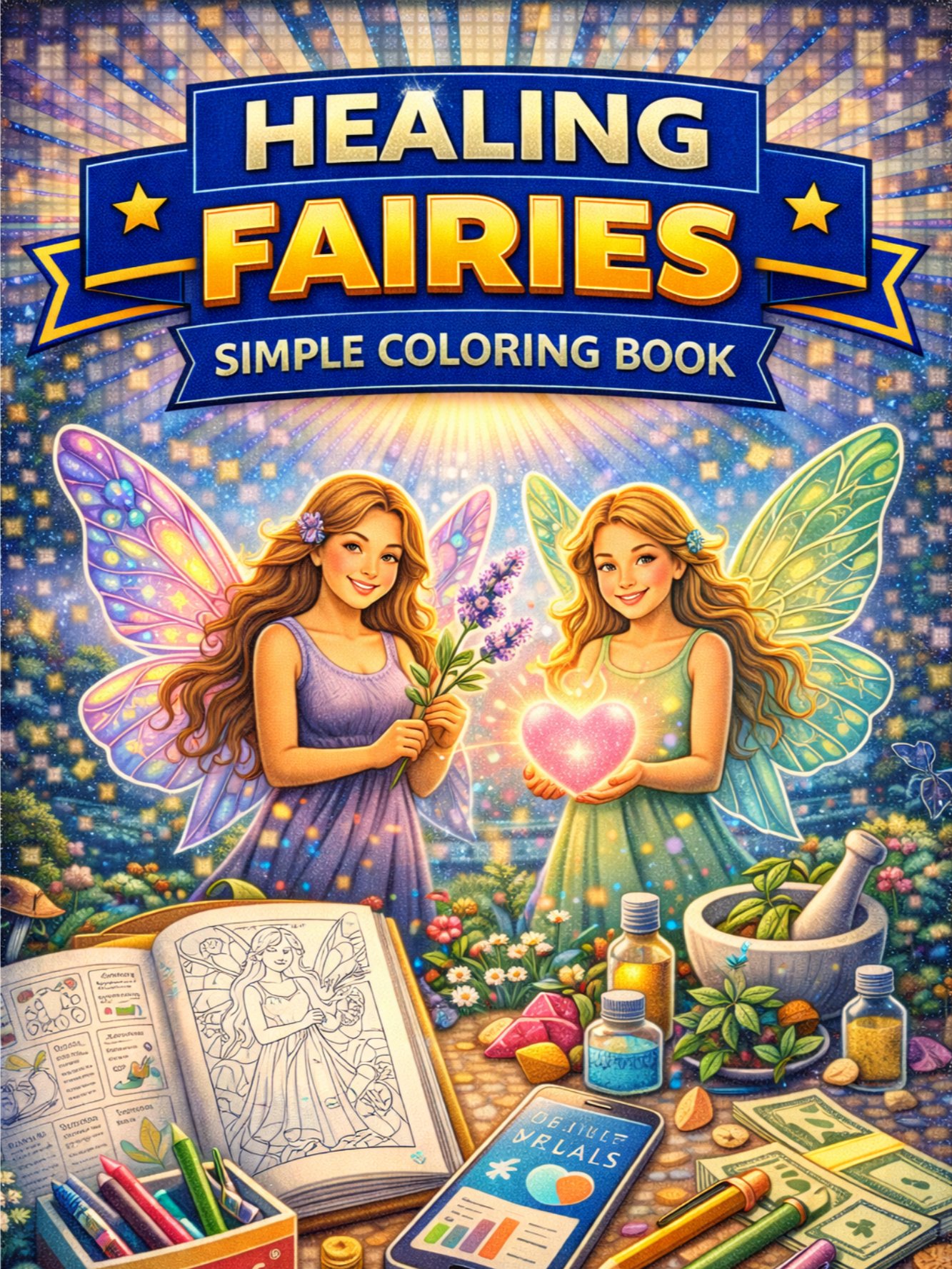 Healing Fairies: Simple Coloring Book product image (1)