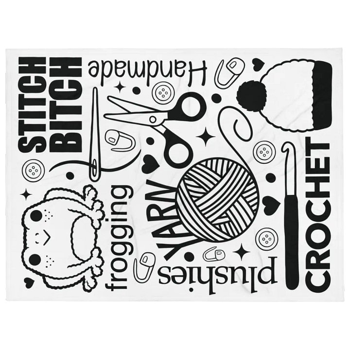 Crochet Doodle Throw Blanket product image (1)