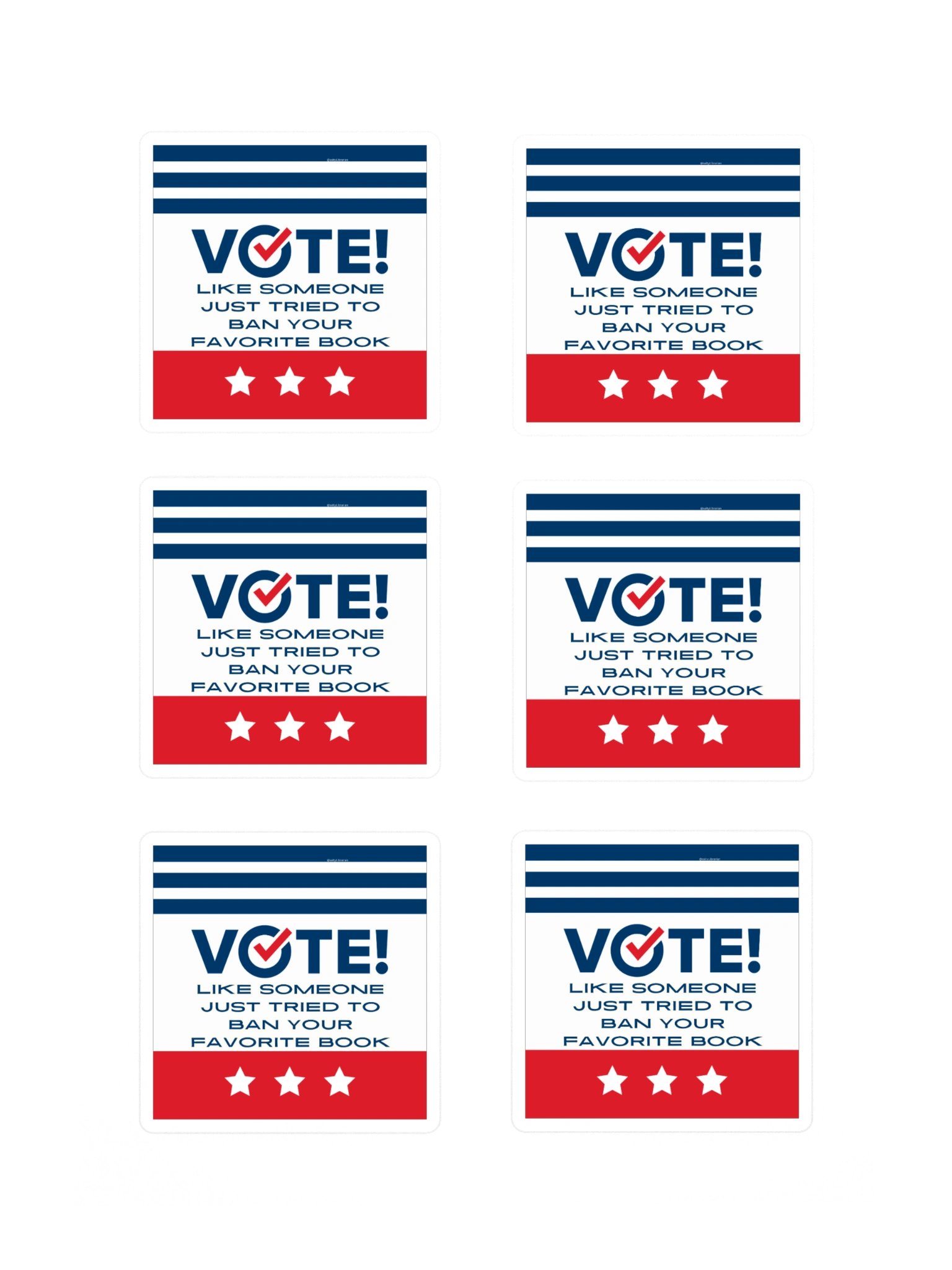 Librarians Vote - Banned Books Stickers product image (3)
