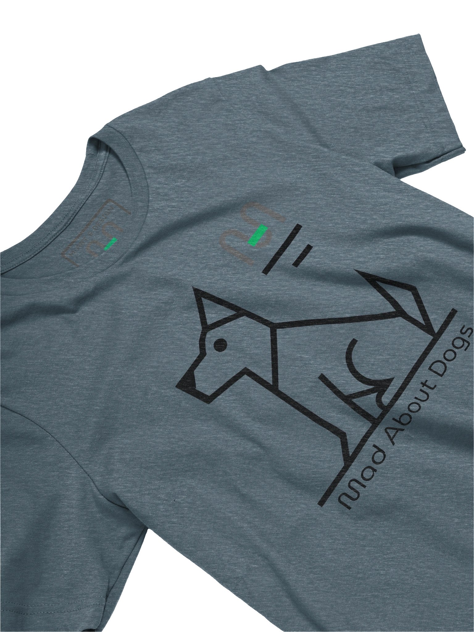 Mad About Dogs – Geometric Monochrome Tee - M-Art & Design product image (3)