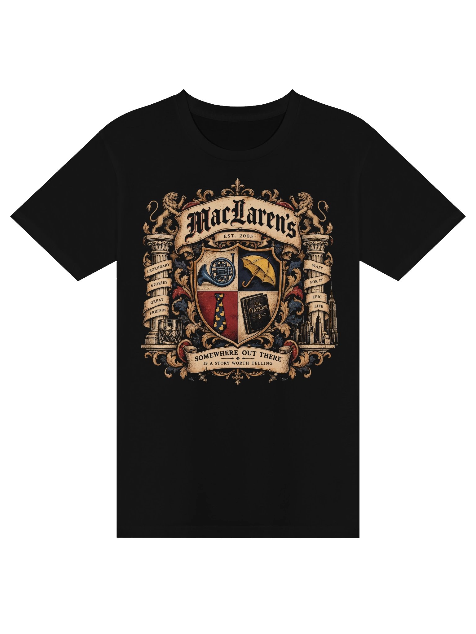 How I Met Your Mother MacLaren’s Pub T-Shirt, Black Heavyweight Cotton product image (5)