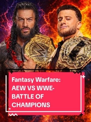 Fantasy Warfare: AEW VS WWE- BATTLE OF CHAMPIONS!!! #WWE #AEW #ProWrestling #FantasyBooking #fyp 