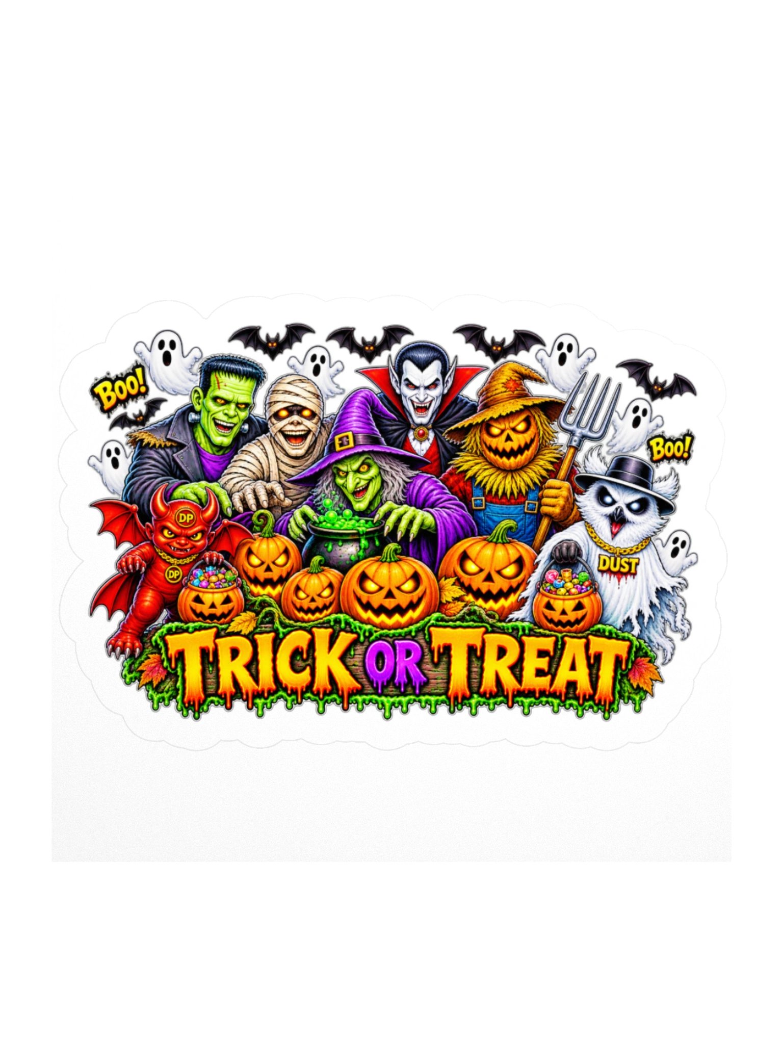 Trick or Treat 3" x 3" sticker product image (1)