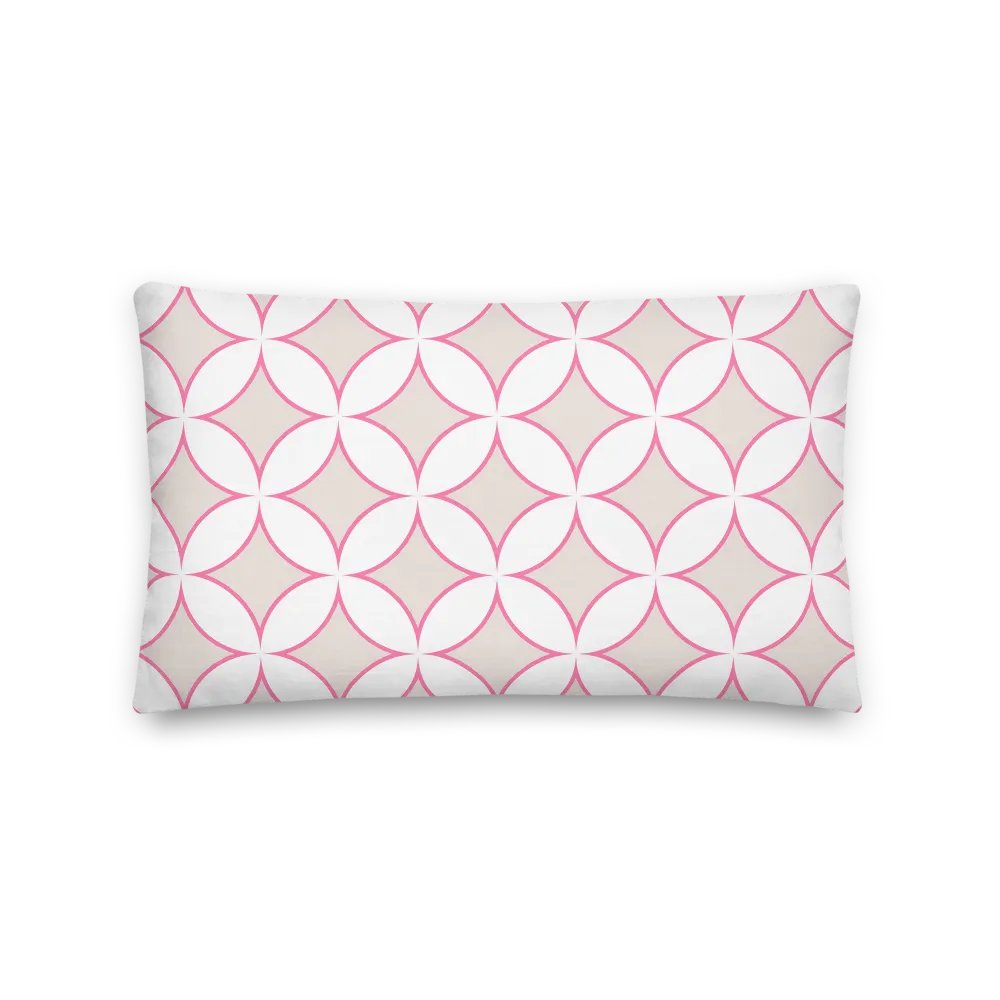 HAMPTONS CHIC - PINK CIRCLES THROW PILLOW - Maritimes Sommerkissen product image (1)