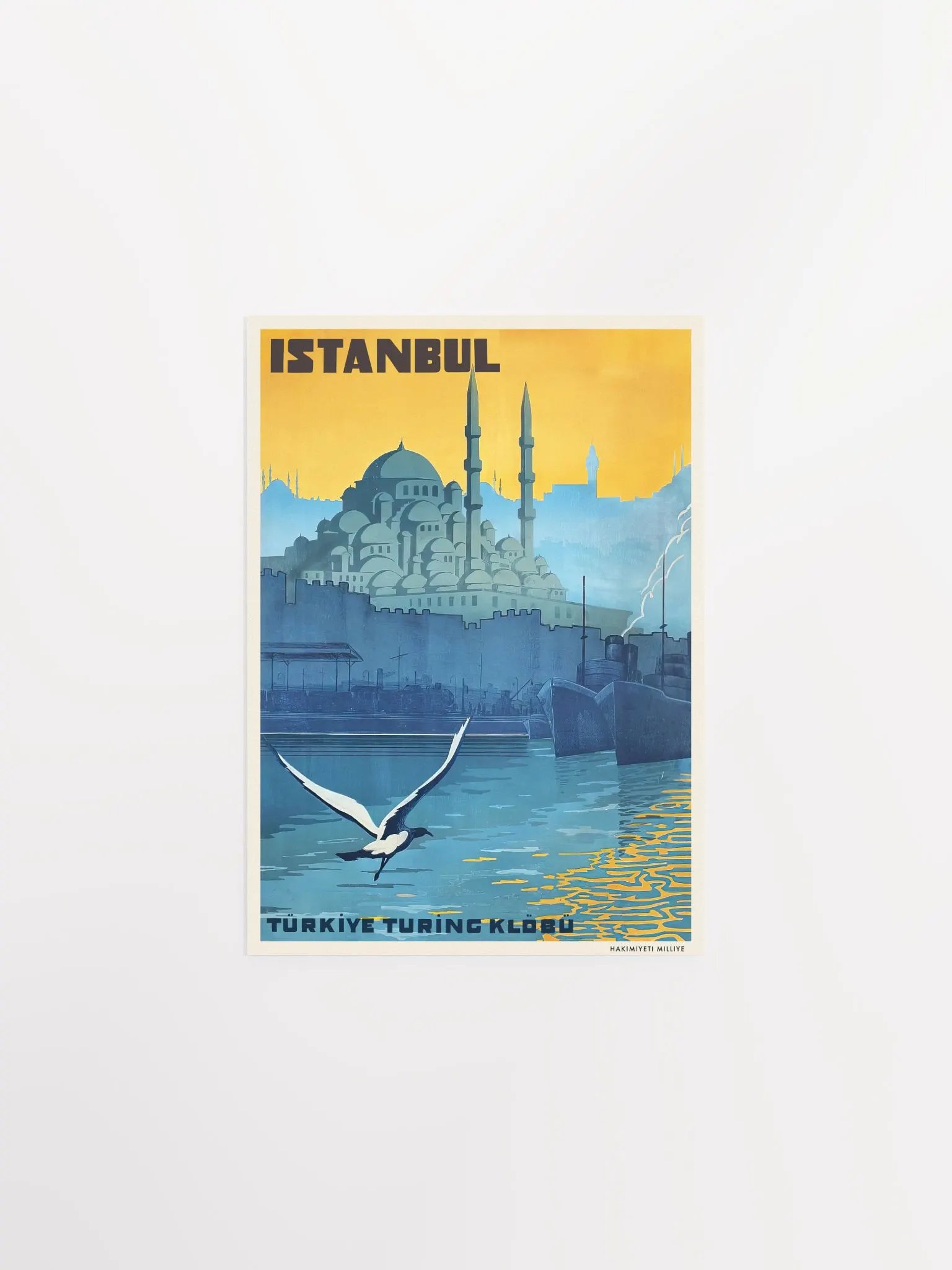 Istanbul, Turkey, 1928 (Türkiye Turing Klöbü) — retro travel poster product image (6)