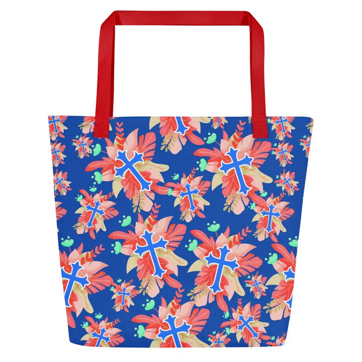 Coral Floral Cross Tote Bag product image (2)