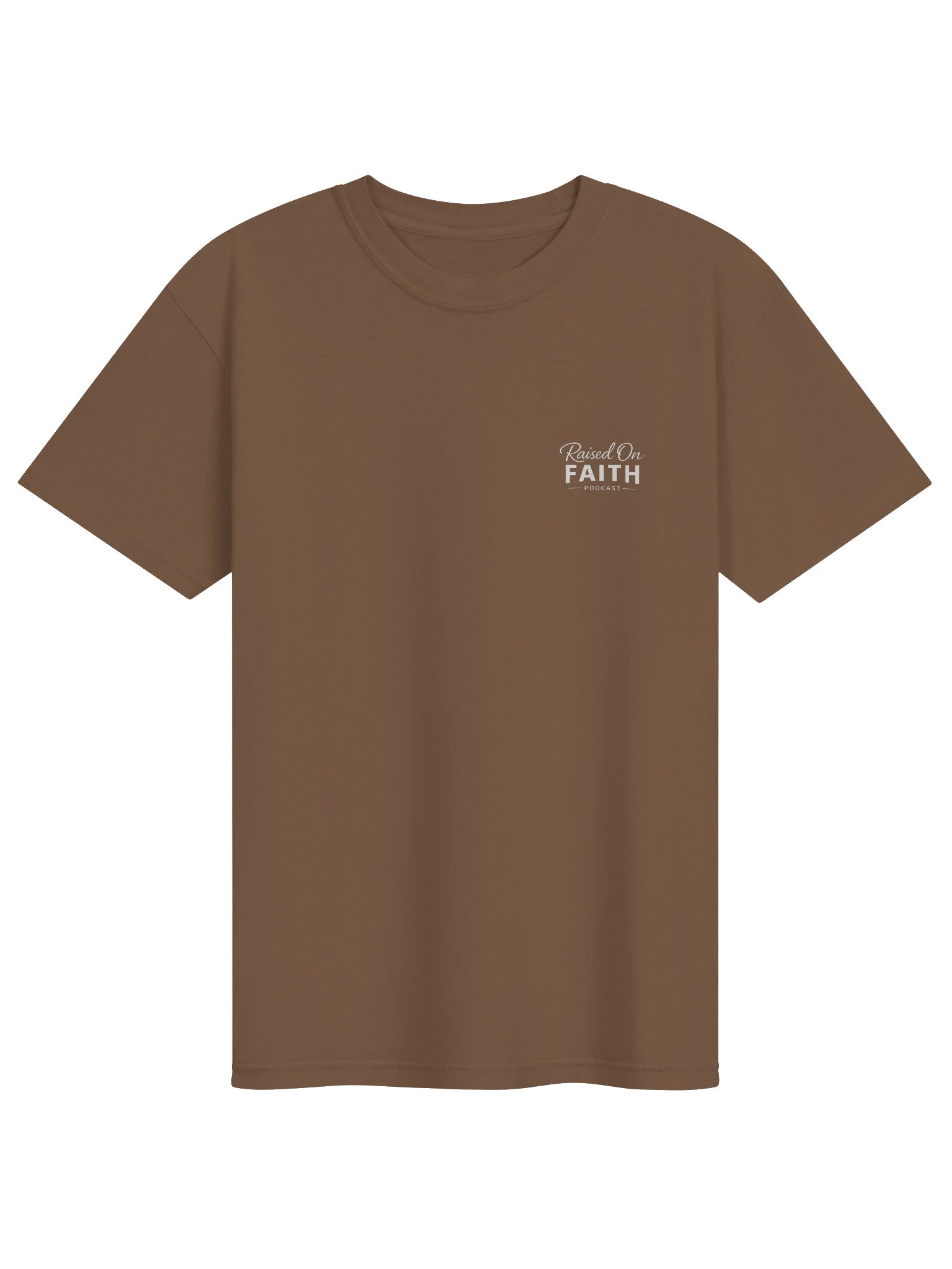 Raised on Faith Tee - Espresso/White product image (1)