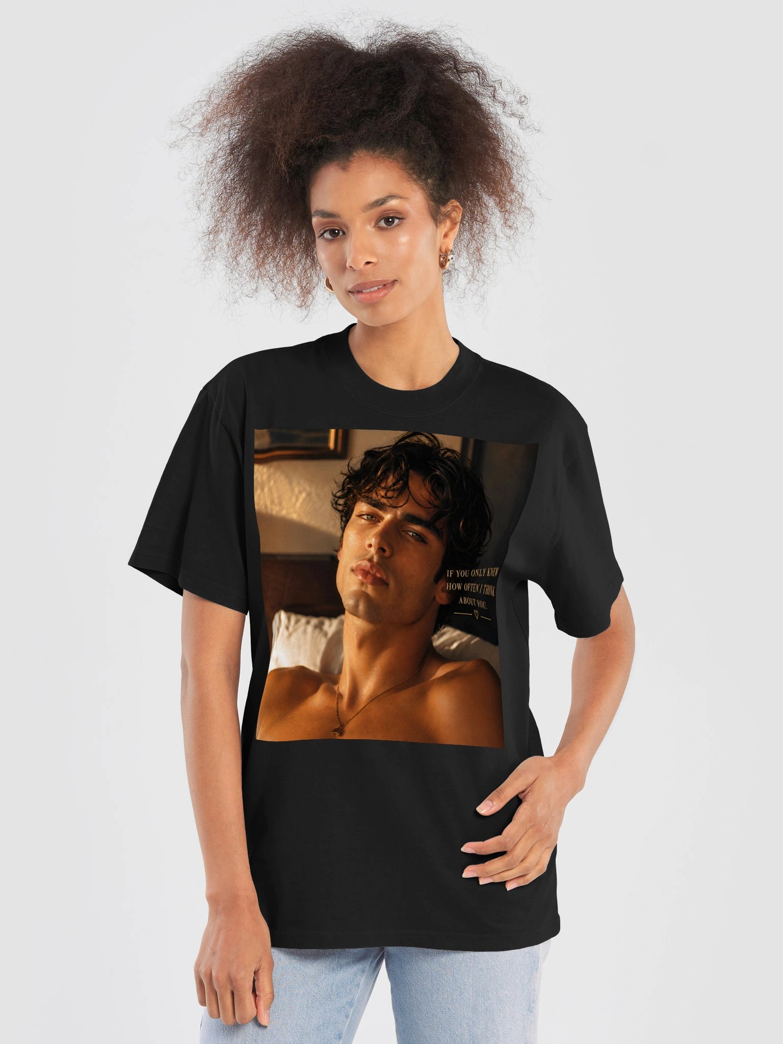 If You Only Knew Romantic T-Shirt | How Often I Think About You Love Shirt | Unisex Oversized Graphic Tee | Romantic Gift product image (6)