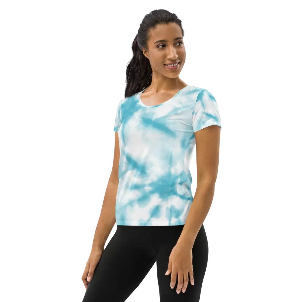 Aqua Dream All-Over Women's Athletic Tee product image (3)