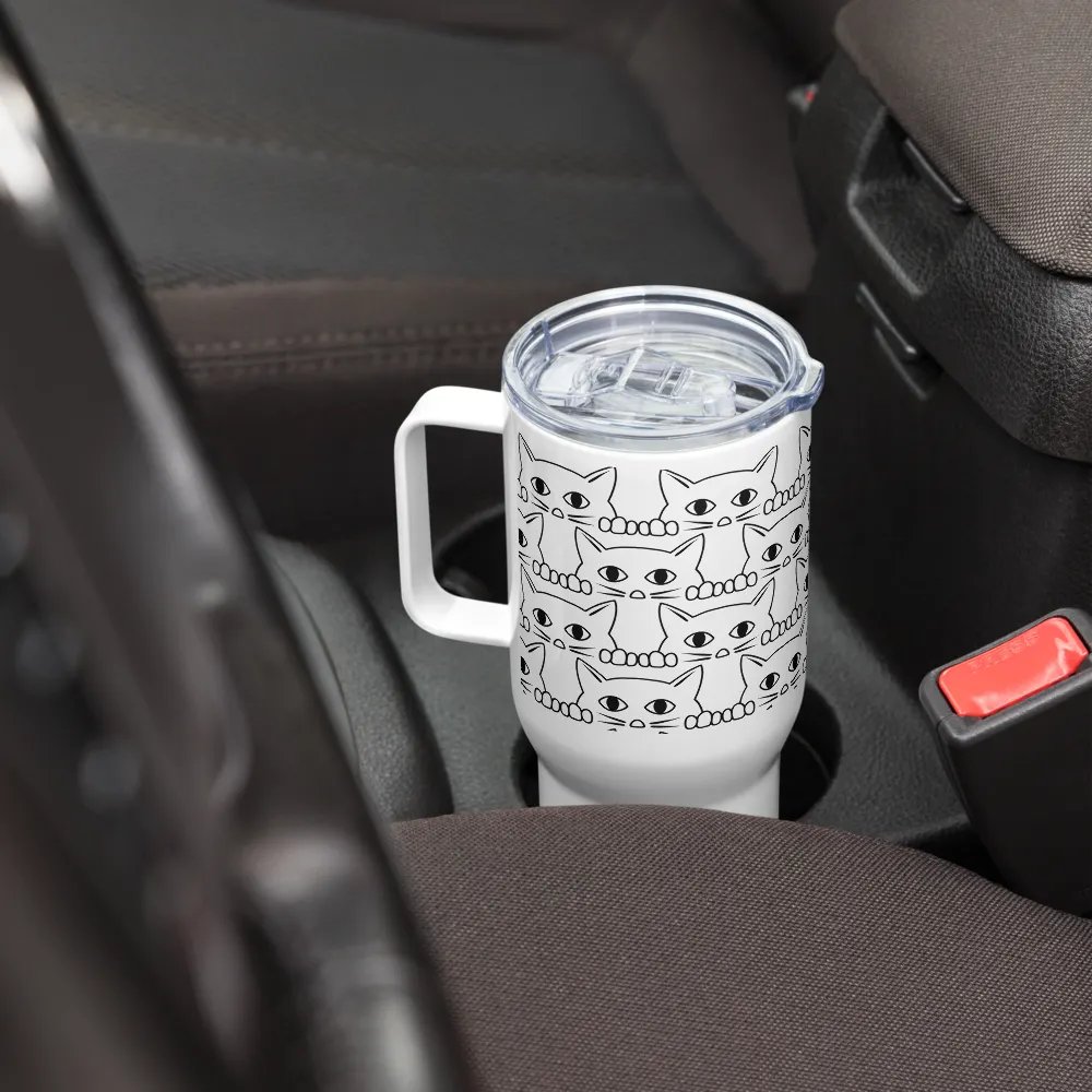 Peeping Kitten 25 oz Travel Mug product image (8)