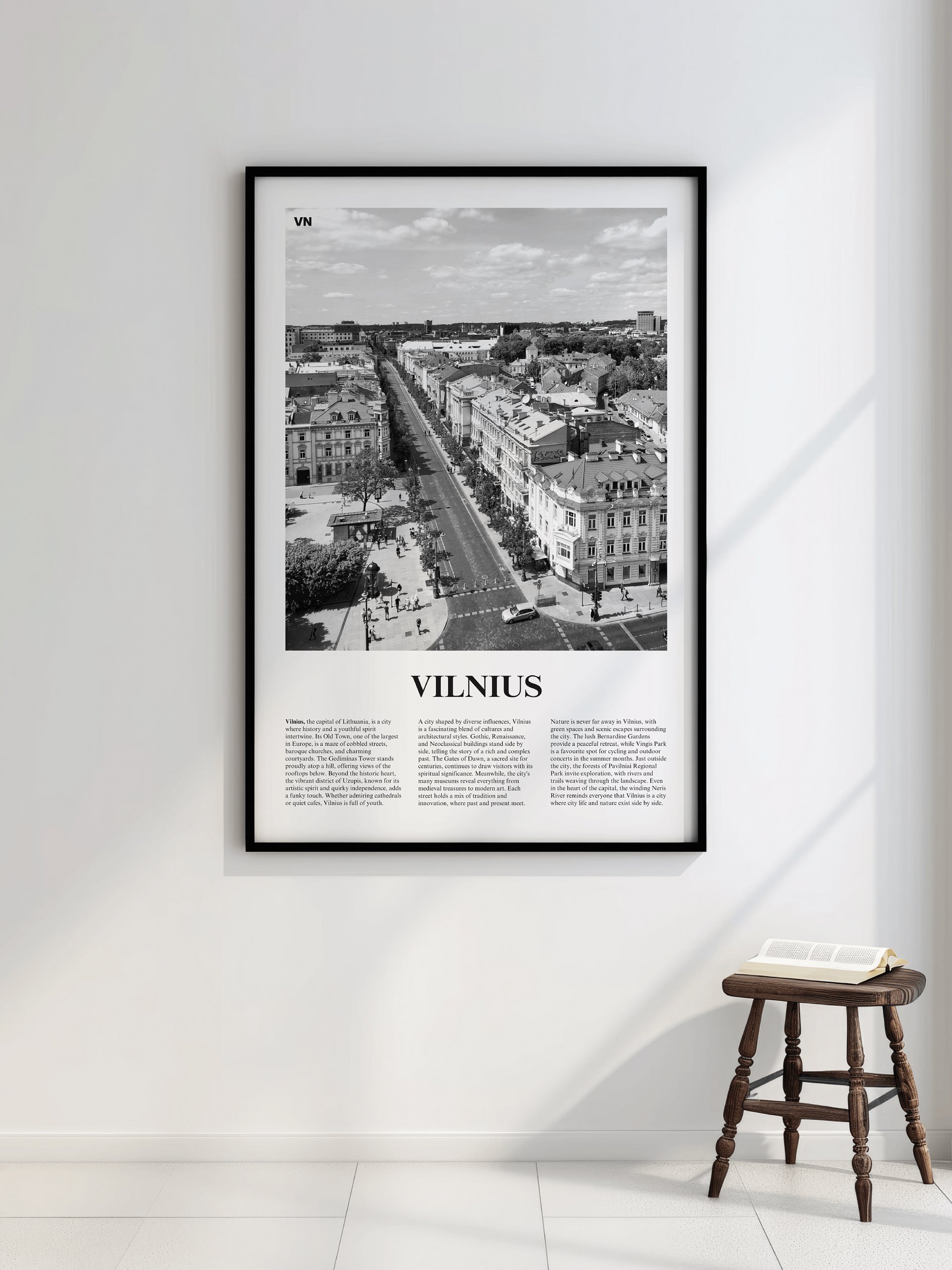 Vilnius 01 Newspaper Poster | Framed product image (10)