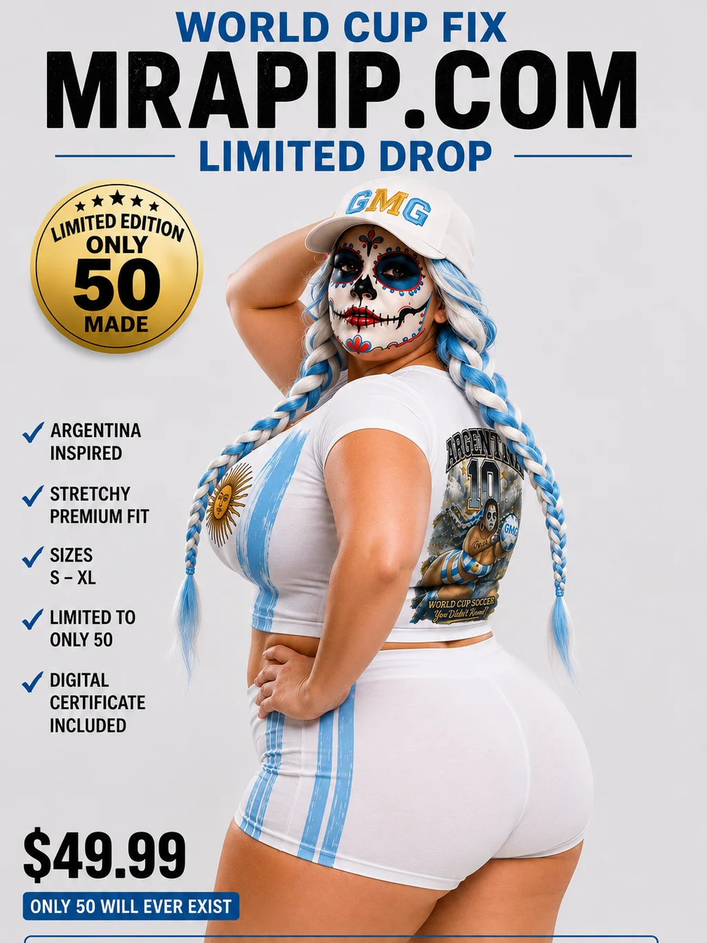 GMG Argentina Collector Crop Tee 🔥 LIMITED DROP — ONLY 50 product image (2)