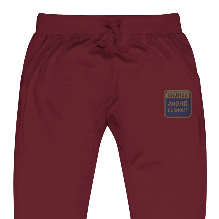 CAUTION: AuDHD BURNOUT (belle design) embroidered unisex joggers product image (3)