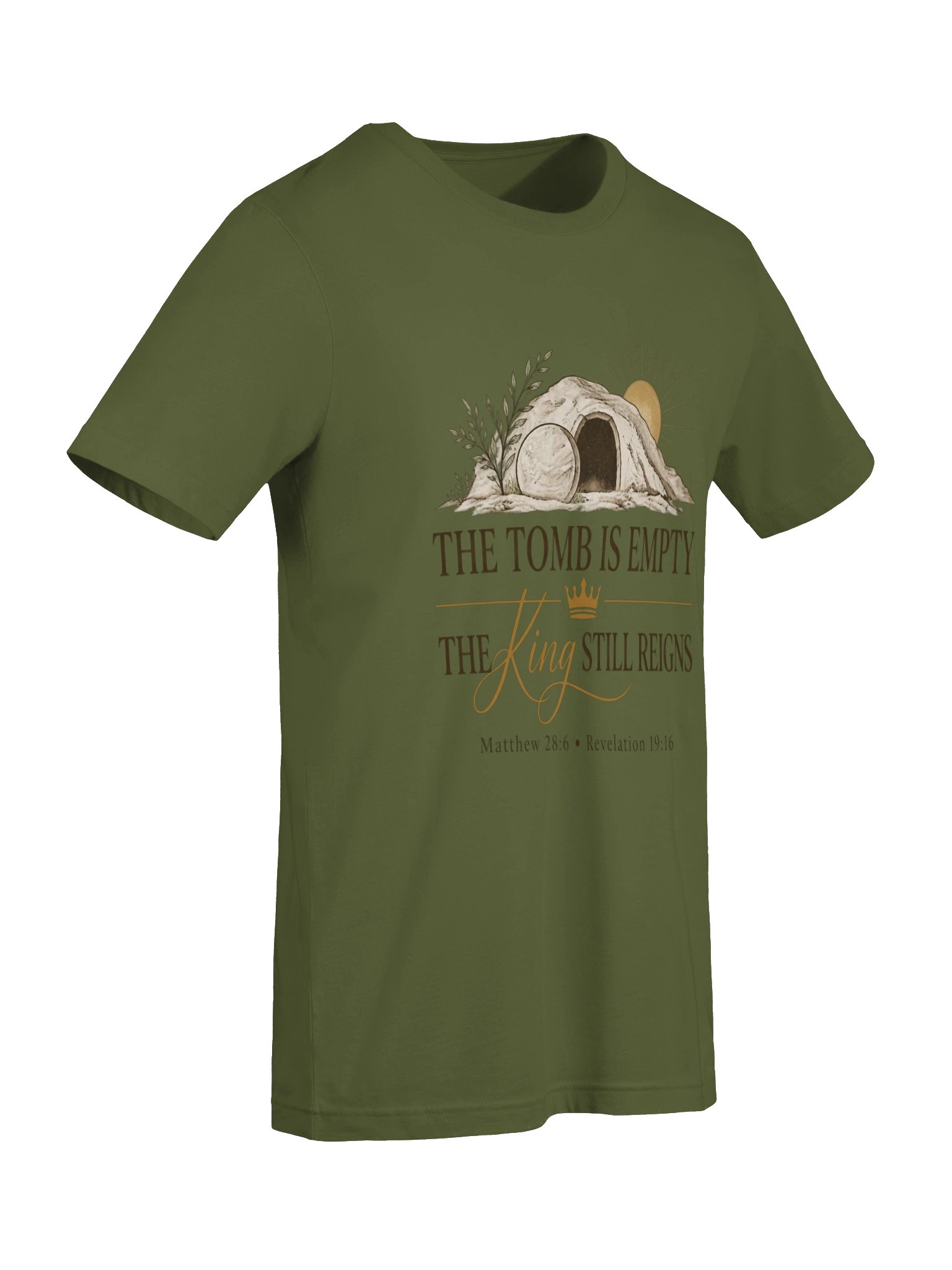 The Tomb Is Empty The King Still Reigns Christian T-Shirt – Resurrection Jesus Tee product image (9)