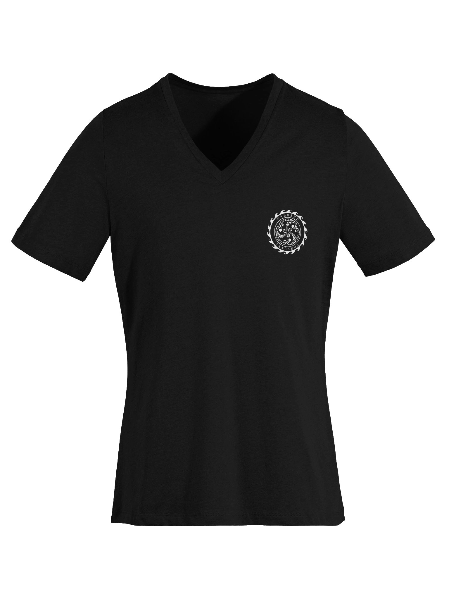 Ladies' Relaxed V-Neck T-Shirt – Tangaroa Boat Outline product image (21)
