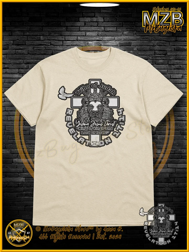 T-Shirt - MzBugeisha™ "Yeshua Jesus Christ King of kings " [V2/sand] Faith Based T-Shirt By Anna H. product image (1)