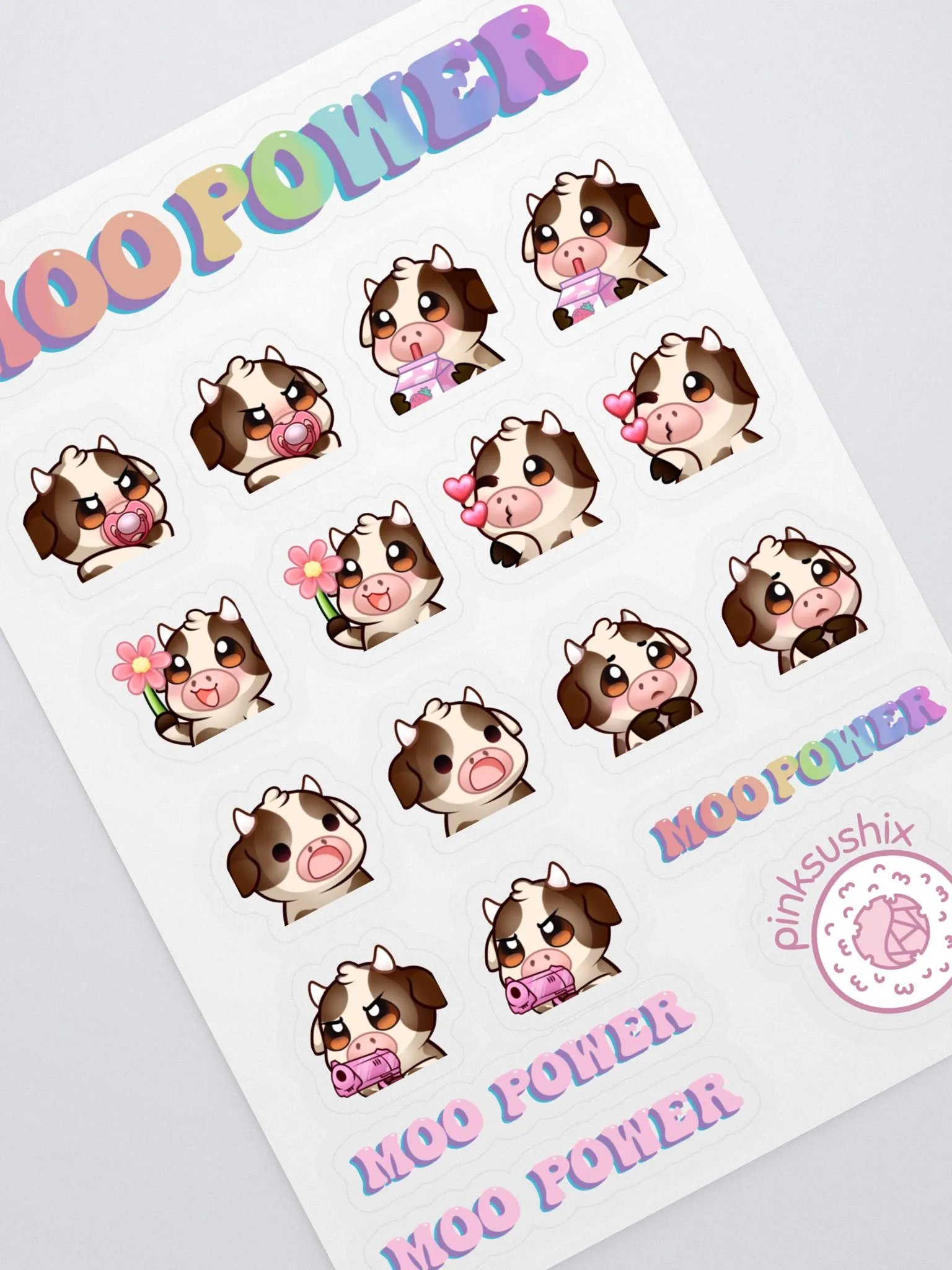 Moo Power Sticker Sheet product image (2)