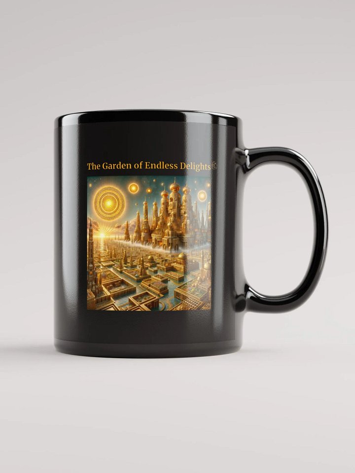 The Garden of Endless Delights | Black Glossy Mug product image (1)