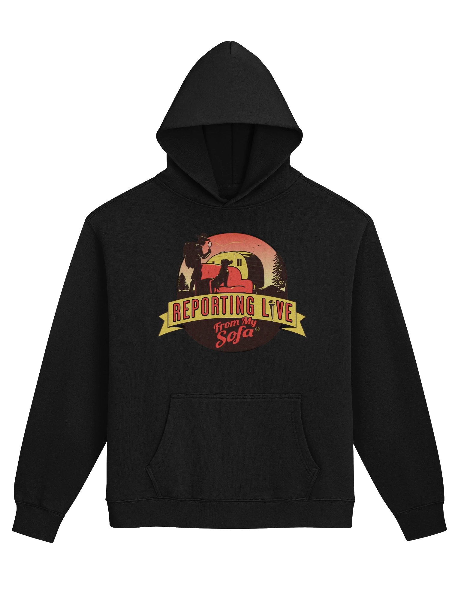 Reporting Live From My Sofa True Crime Podcast Oversized Hoodie product image (2)