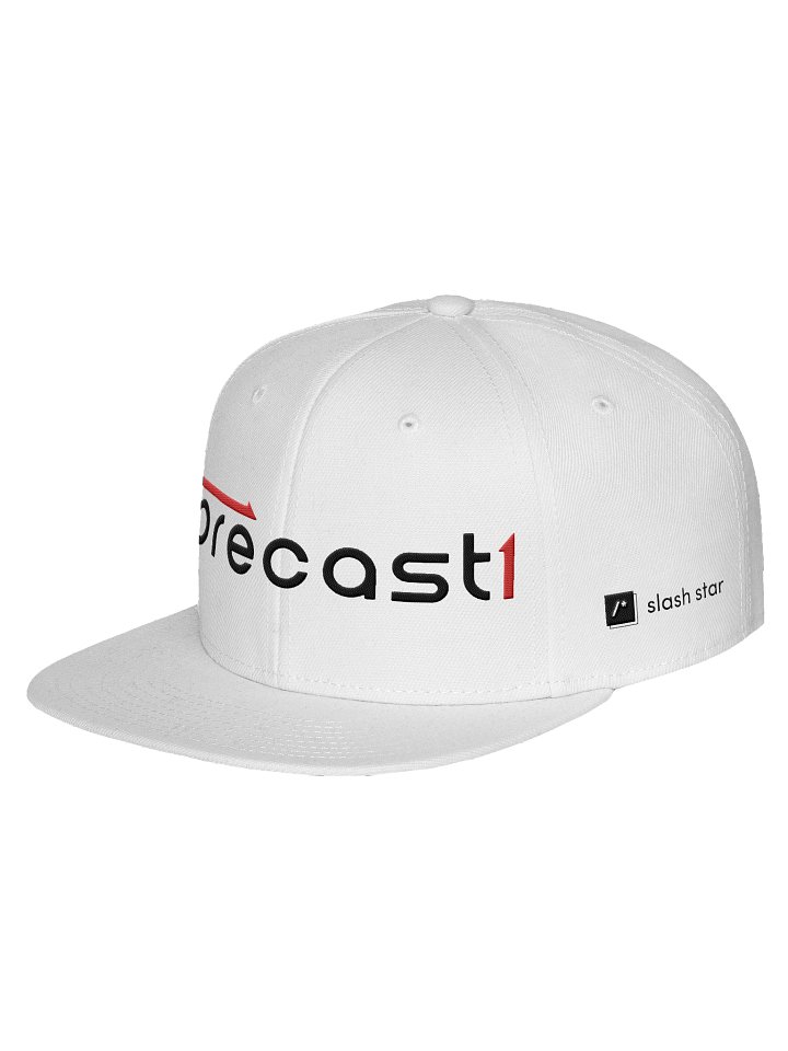 Forecast White Snapback Flat Visor product image (4)