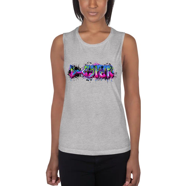 D-cyfer Logo Graffiti Chic 'SLYFER' Muscle Tank product image (4)