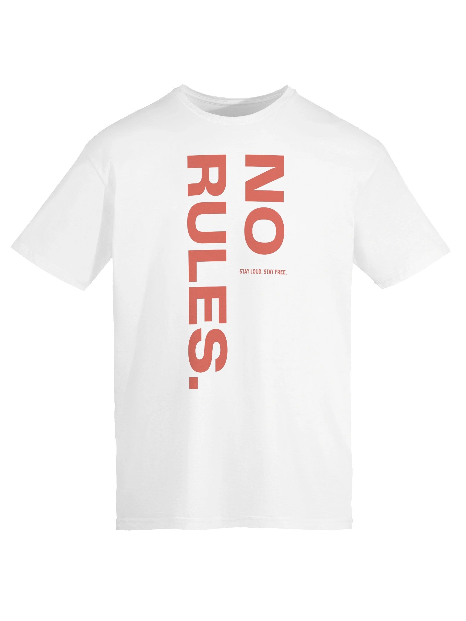 NO RULES Minimalist Graphic T-Shirt – WHITE product image (5)